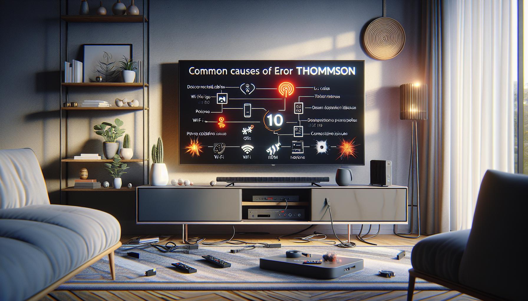 Causas comunes del Error 110 en TV Thomson