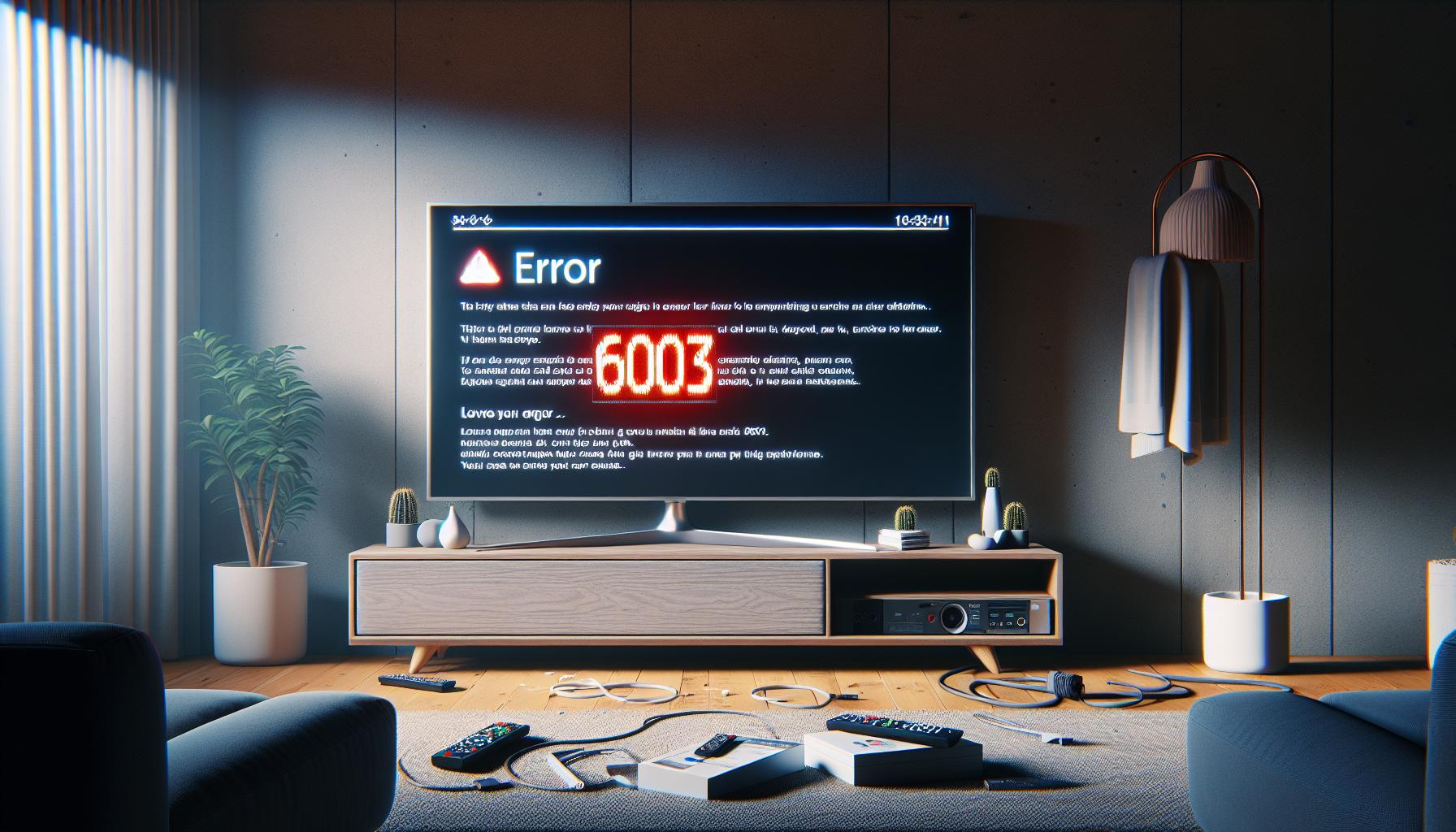 ¿Cómo Identificar el Error 6003 en tu Televisor?