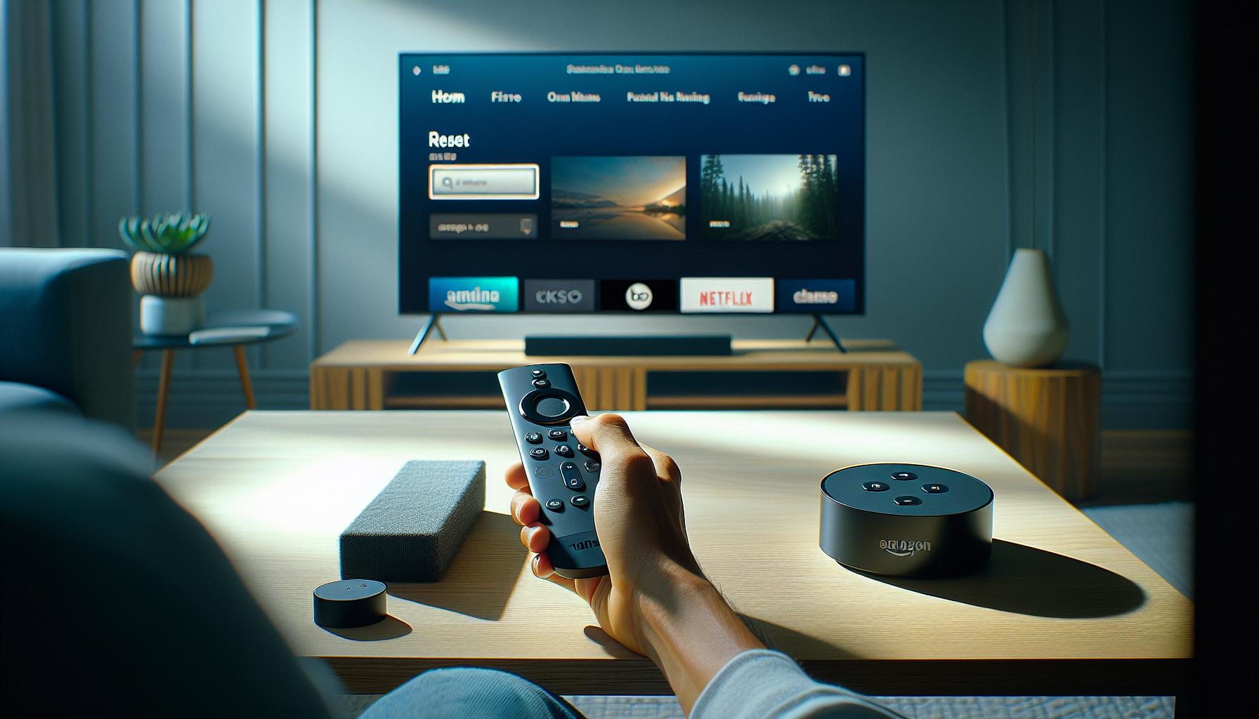 Pasos para reiniciar el Fire TV y el mando