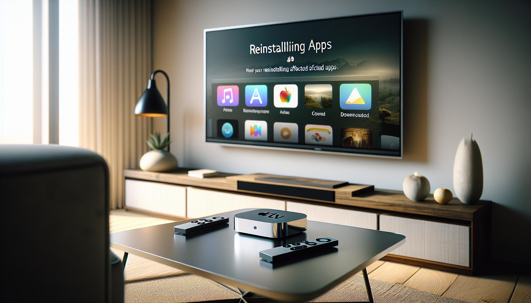 Reinstalar Apps Afectadas en Apple TV