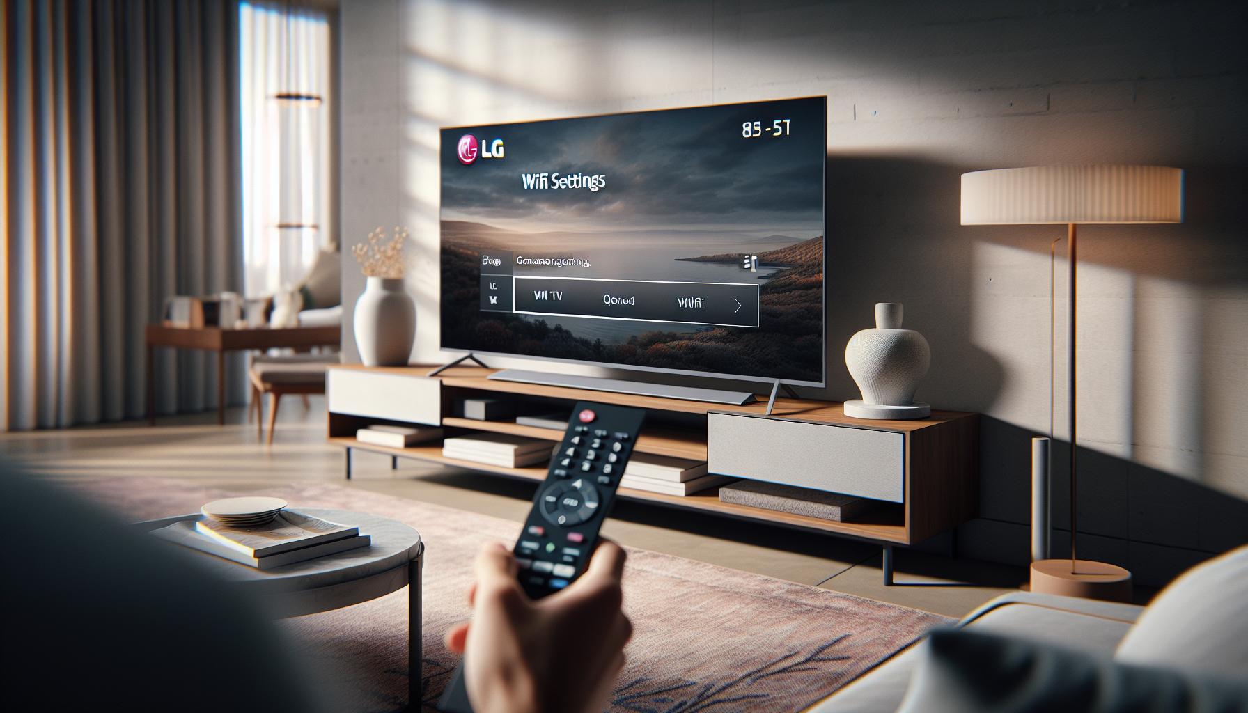 Verifica los ajustes de WiFi en tu TV LG